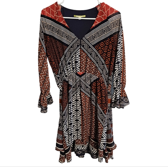Gianni Bini Geometric Print Dress Size XS - Picture 1 of 6
